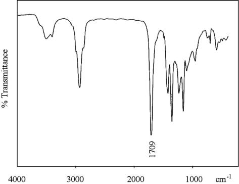 IR spectra of PMVK prepared in the presence of Ni(acac)2–MAO catalyst system.