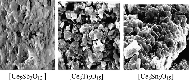 SEM shows surface morphologies at room temperature.