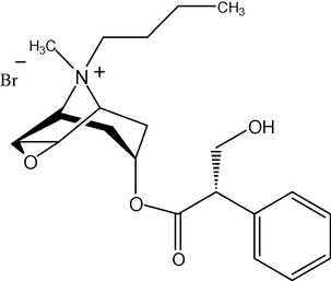 Chemical structure of hyoscine butylbromide (HBB).