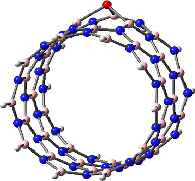 The 3D view of Ge-substituted (SN) (10, 0) BNNT.
