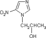 Structural formula of secnidazole.