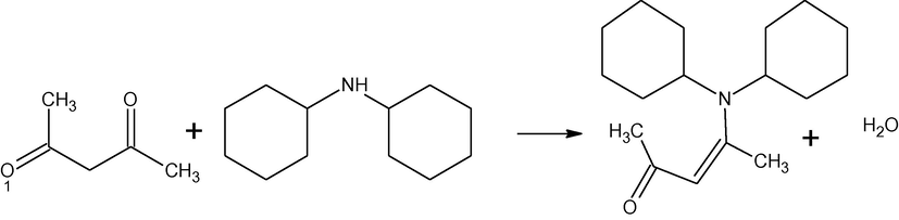 Synthesis of 4-N,N-dicyclohexylamine-pent-3-ene-2-one (HL3).