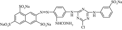 Chemical structure of Reactive Yellow 84.