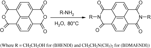 Synthesis of N,N′-bis-alkyl derivatives of 1,4,6,8-naphthalenediimide.
