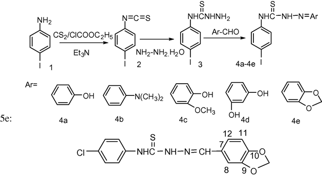 The synthetic routes of the target compounds.