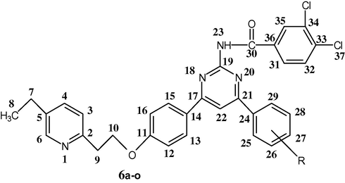 Benzamido pyrimidines 6a–o.