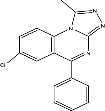 Chemical structure of alprazolam (ALP).