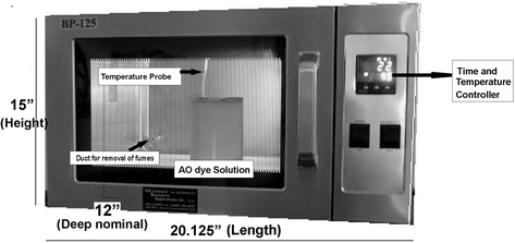 Photograph of the experimental setup of LBP 125 Microwave Oven Reactor.