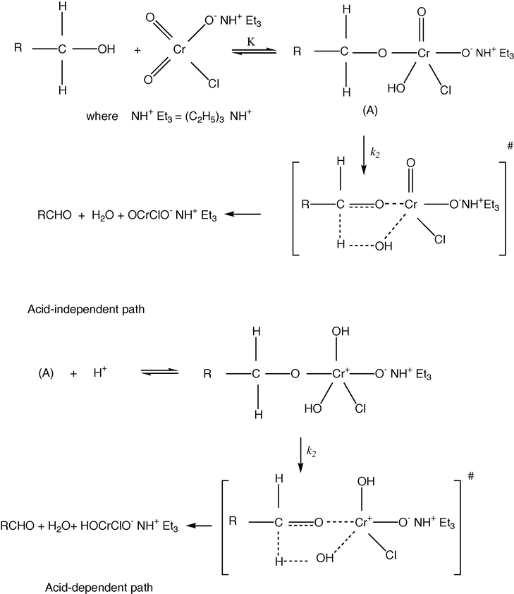Mechanism of oxidation of aliphatic alcohols by TriEACC.