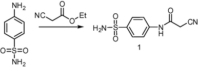 Synthesis of cyanoacetanilide 1.