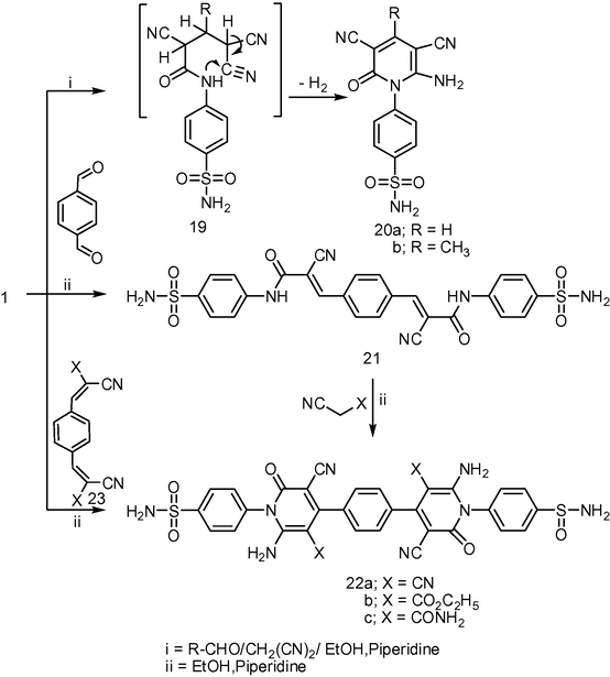 Synthesis of 6-aminopyridine and bipyridine derivatives 20 and 22a–c.