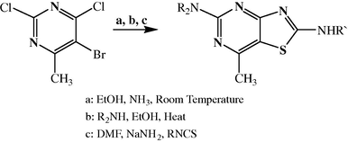 Preparation of thiazolo[4,5-d] pyrimidines.
