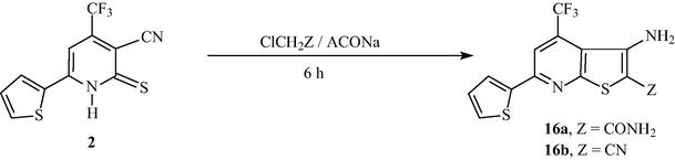 Synthesis of compounds 16a,b.