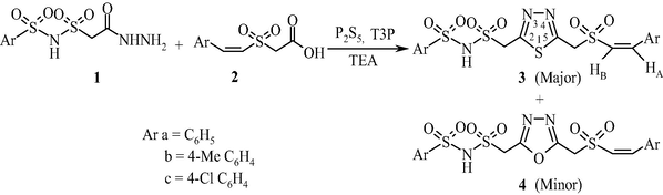 Single-step synthesis of 1,3,4-thiadiazoles.