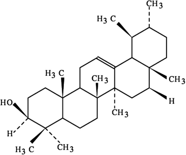 Molecular structure of β-amyrin.