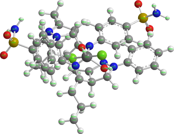 3D Structure of compound (3).