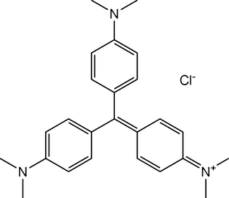 Chemical structure of methyl violet.