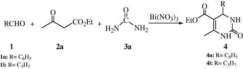 Bismuth(III)nitrate catalyzed Biginelli reaction.