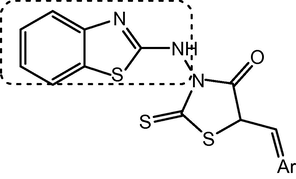 Benzo[d]thiazol-2-ylamino-2-thioxothiazolidin-4-one derivative.