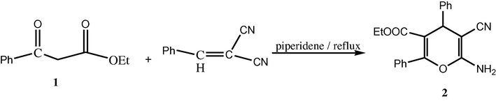 Synthesis pathway for the preparation of compound 2.