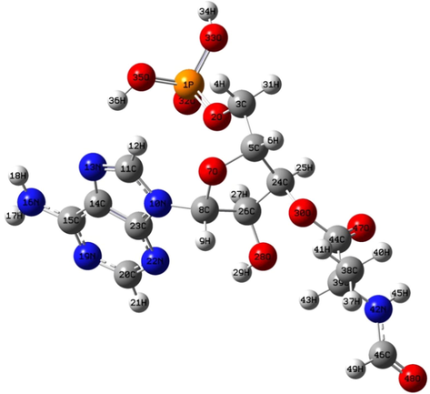 Structure of fAla with adenine.