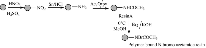 Preparation of the N-bromoacetamide resin.