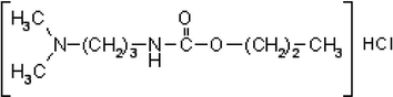Propamocarb-hydrochloride structural formula.