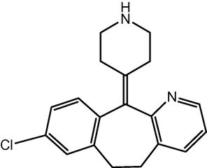 Structural formula of desloratadine (DES).