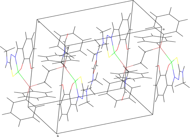 Unit cell packing diagram of complex 2.