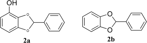 Chemical structures of benzodioxole nucleus synthesized.