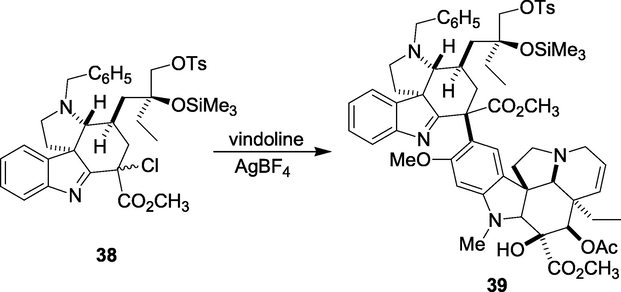 Synthesis of indolenine 39.