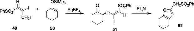 Synthesis of substituted furan 52.