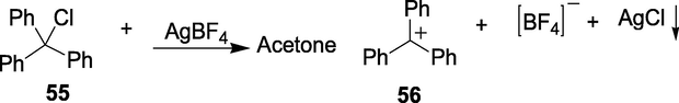 Synthesis of a BF4− stabilised intermediate carbocation.