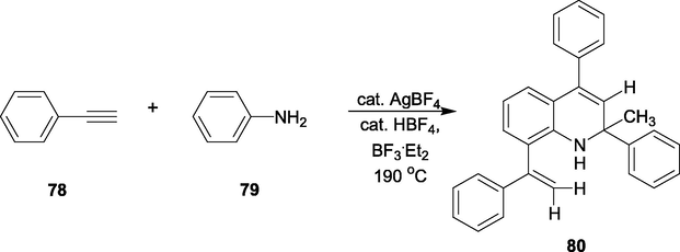 A silver-catalysed efficient synthesis of 1,2-dihydroquinoline derivatives.