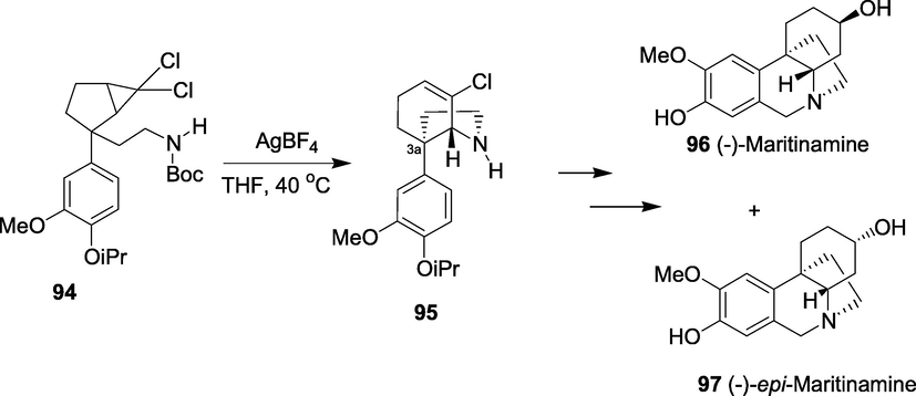 Synthesis of epi-maritinamine 97.