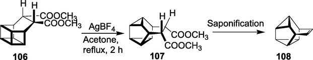 Synthesis of snoutene 108.