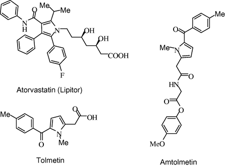 Some pyrrole-containing drugs.