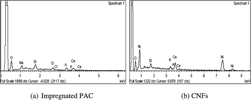 The EDX spectrum.