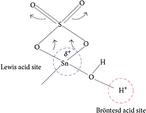 Lewis and Bronsted acid sites (Nuithitikul et al., 2011).