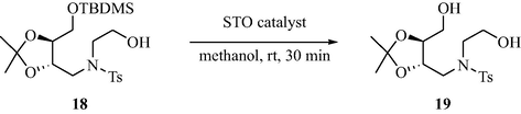 STO-Catalyzed deprotection of tert-butyldimethylsilyl ether.