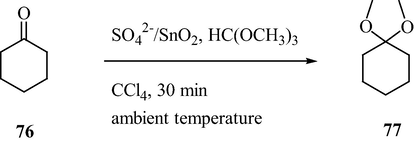 Mesoporous STO-Catalyzed synthesis of dimethyl acetals.