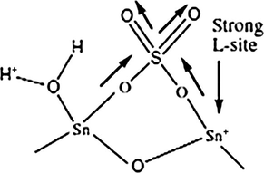 A surface structure of sulfated tin oxide (Khder et al., 2008).