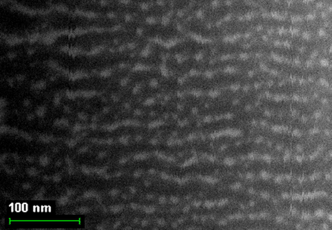 The SEM photographs of nanoparticles of Ni(II) macrotricyclic metal chelate formed in a template synthesis in the MHF-GIM in the Ni(II)– hydrazinomethanethioamide– pentanedione-2,4 triple system.