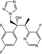 Chemical structure of Voriconazole.