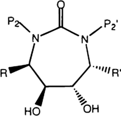 Chemical formulae of the inhibitors.