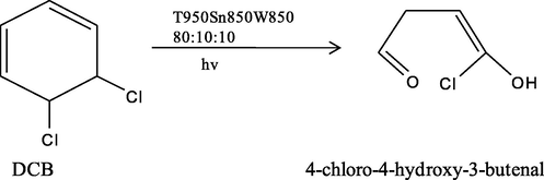 By-product obtained from photodegradation of DCB using T950/SnO2/WO3 photocatalyst under visible light for 4 h.