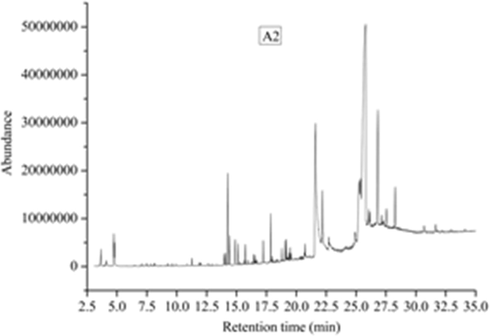 Total ion chromatogram of A2 composites.