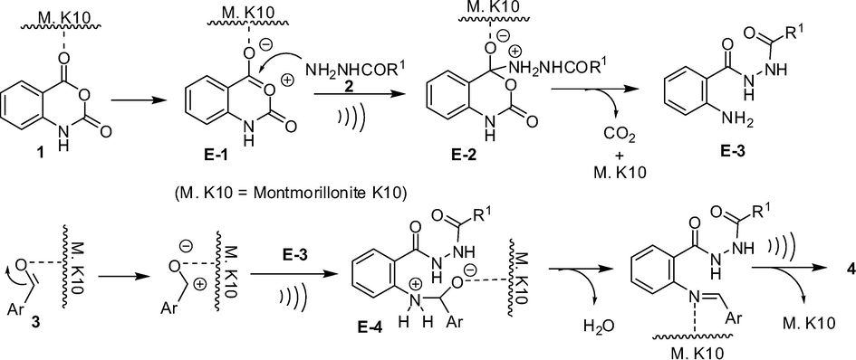 Proposed reaction mechanism for the formation of compound 4.