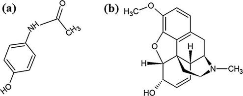 Molecular structure of (a) ACP and (b) COD.