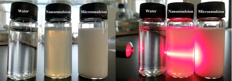 The pictures of PEO nanoemulsions.